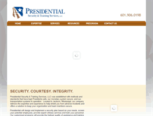 Tablet Screenshot of presidentialsecurityservices.com